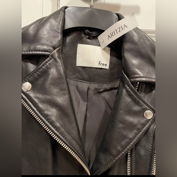 NWT Wilfred Richards Leather Biker Jacket XS - Picture 5 of 9